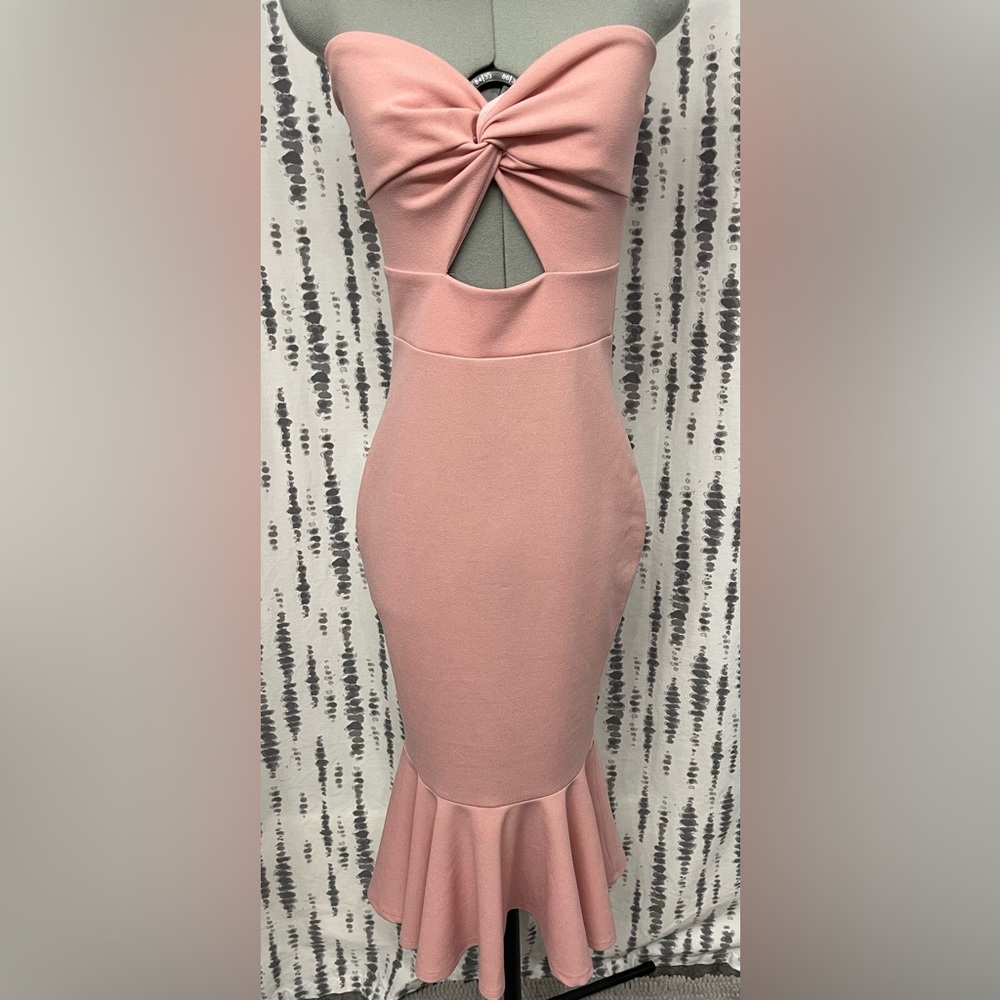 🖤GOOD TIMES PALE PINK STRAPLESS DRESS